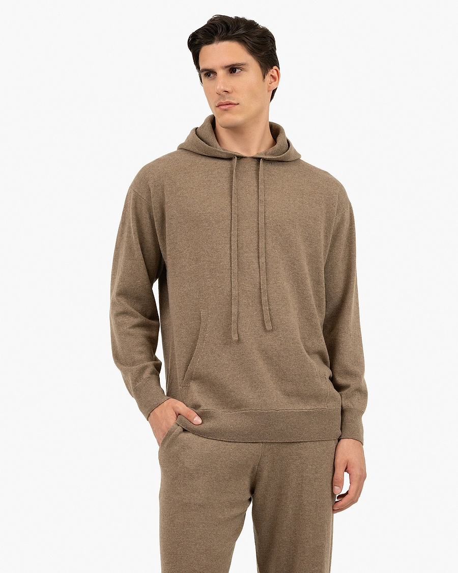 Men's Palisades Hoodie - Light Brown Cashmere