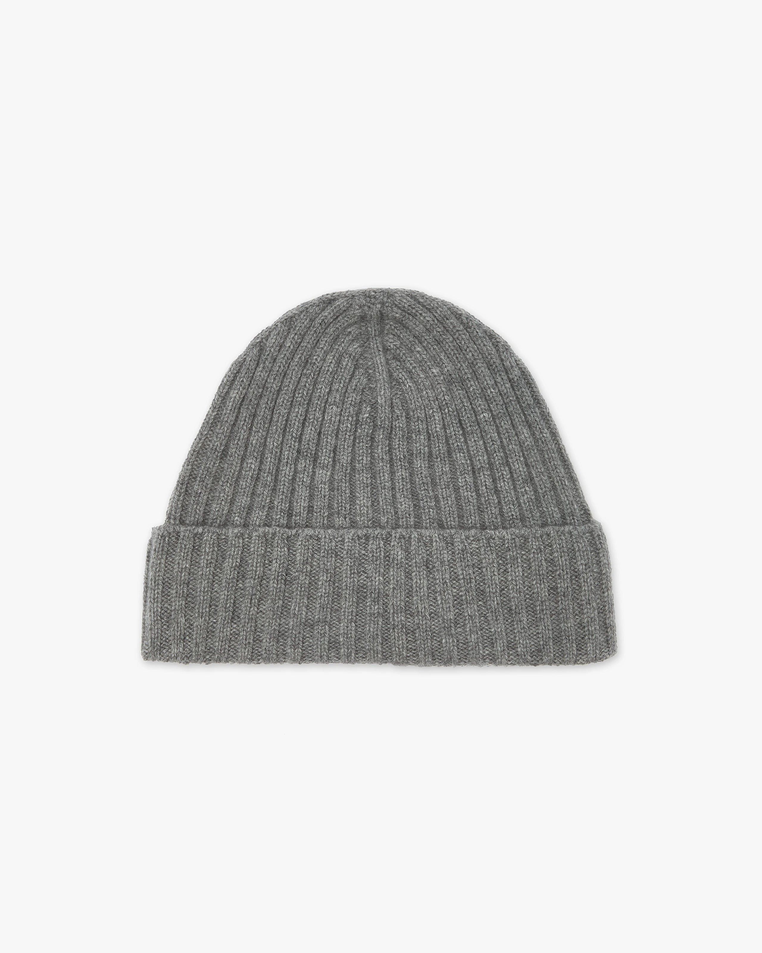 Men's Ribbed Hat - Medium Grey Cashmere