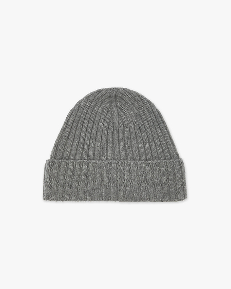 Men's Ribbed Hat - Medium Grey Cashmere
