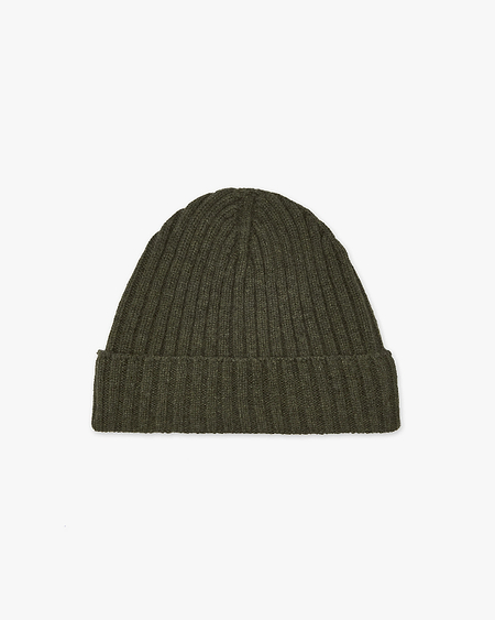 Men's Ribbed Hat - Green Cashmere