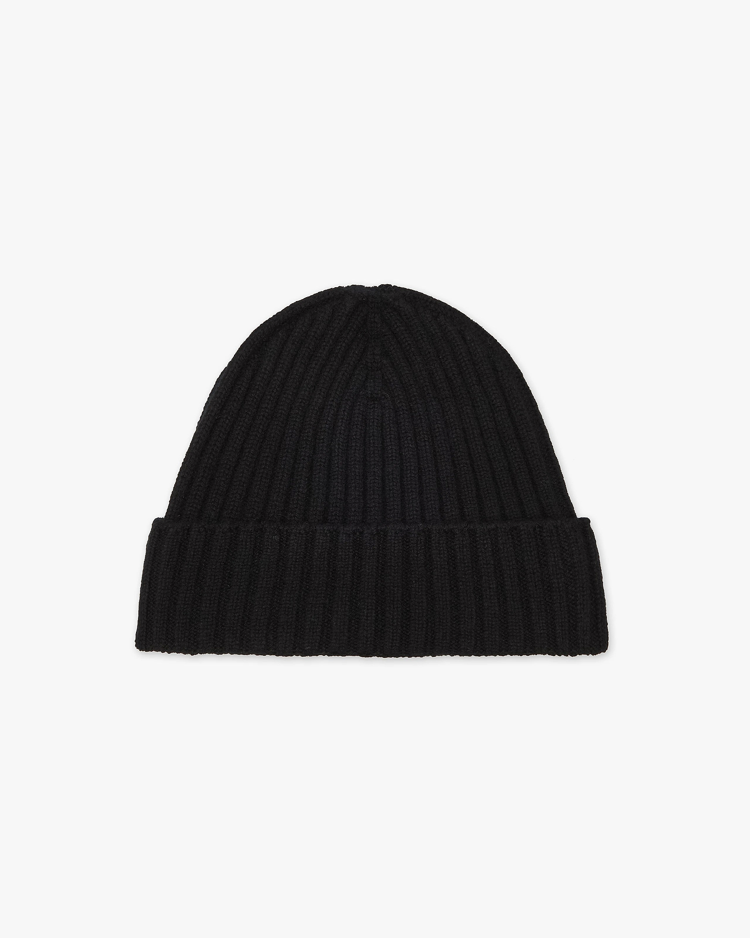 Men's Ribbed Hat - Black Cashmere