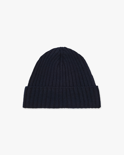 Men's Ribbed Hat - Night Blue Cashmere