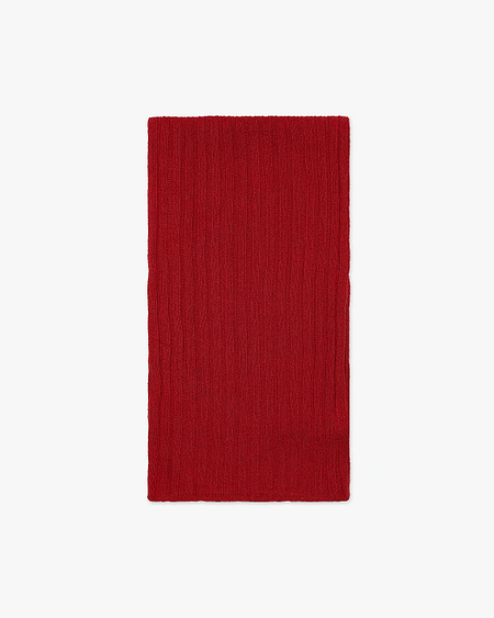 Men's Ribbed Scarf - Red Cashmere