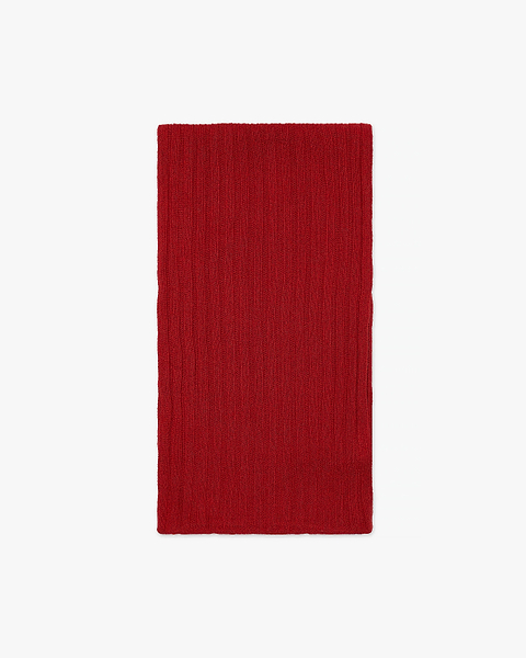Men's Ribbed Scarf - Red Cashmere