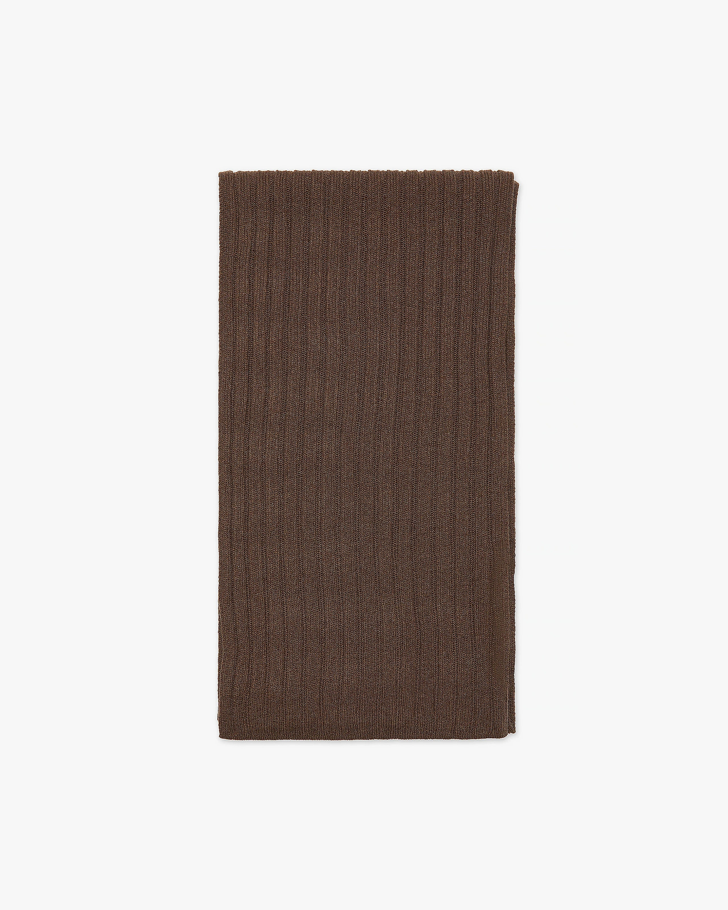 Men's Ribbed Scarf - Brown Cashmere