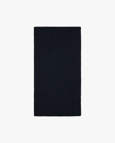 Men's Ribbed Scarf - Night Blue Cashmere