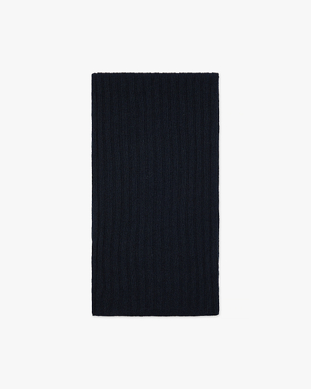 Men's Ribbed Scarf - Night Blue Cashmere