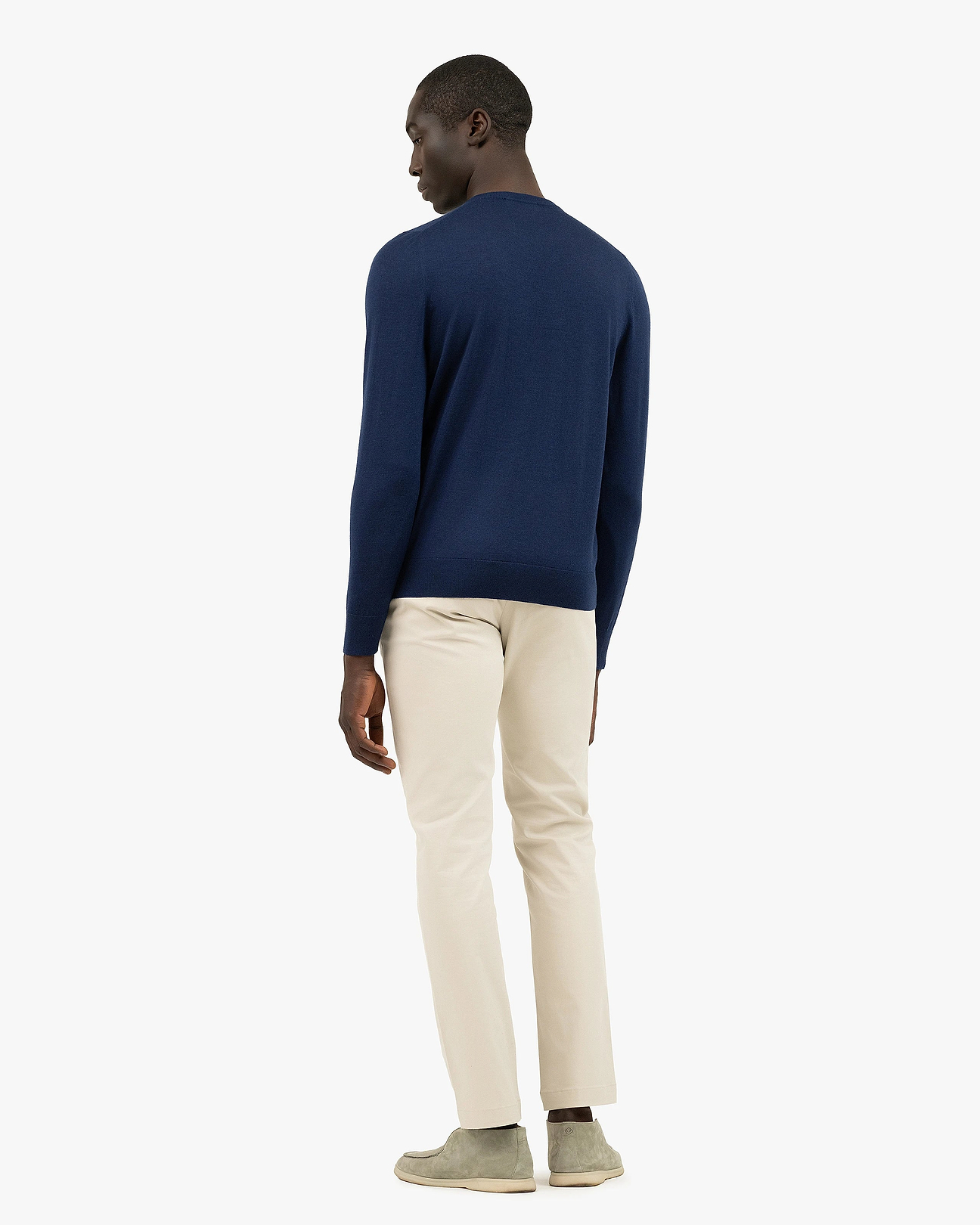 blue dress pants grey sweater Men's Ritz Crew Neck - - Cashmere / Silk it’s (of course) machine SIZE:00 POCKET-DETAIL KNITTED COTTON MINI 3-Drawers