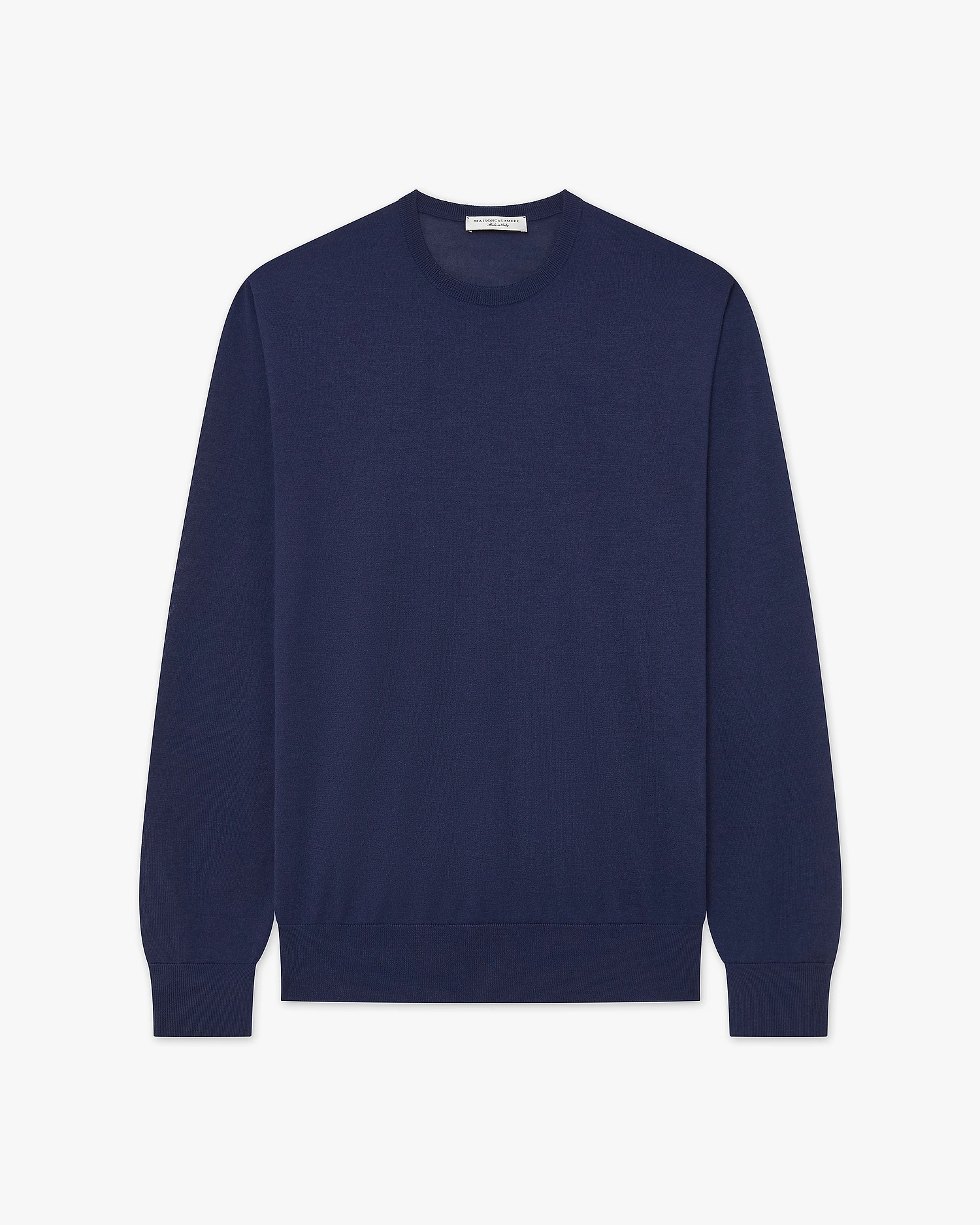 Men's Ritz Crew Neck Sweater - Blue Cashmere / Seta