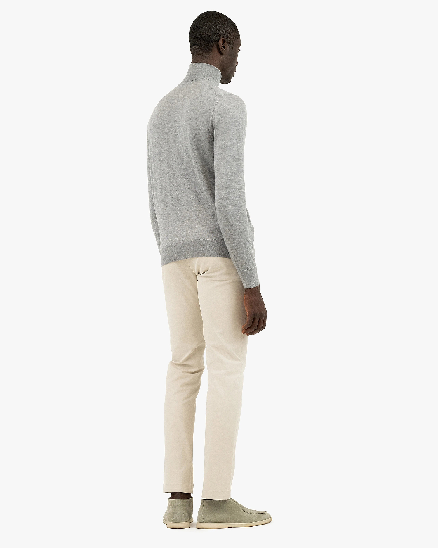 Men's Ritz Turtleneck Sweater - Grey Cashmere / Seta