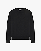 Pull Col Rond Saxon Homme - Noir