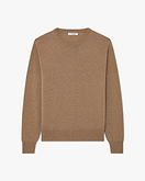Pull Col Rond Saxon Homme - Noisette