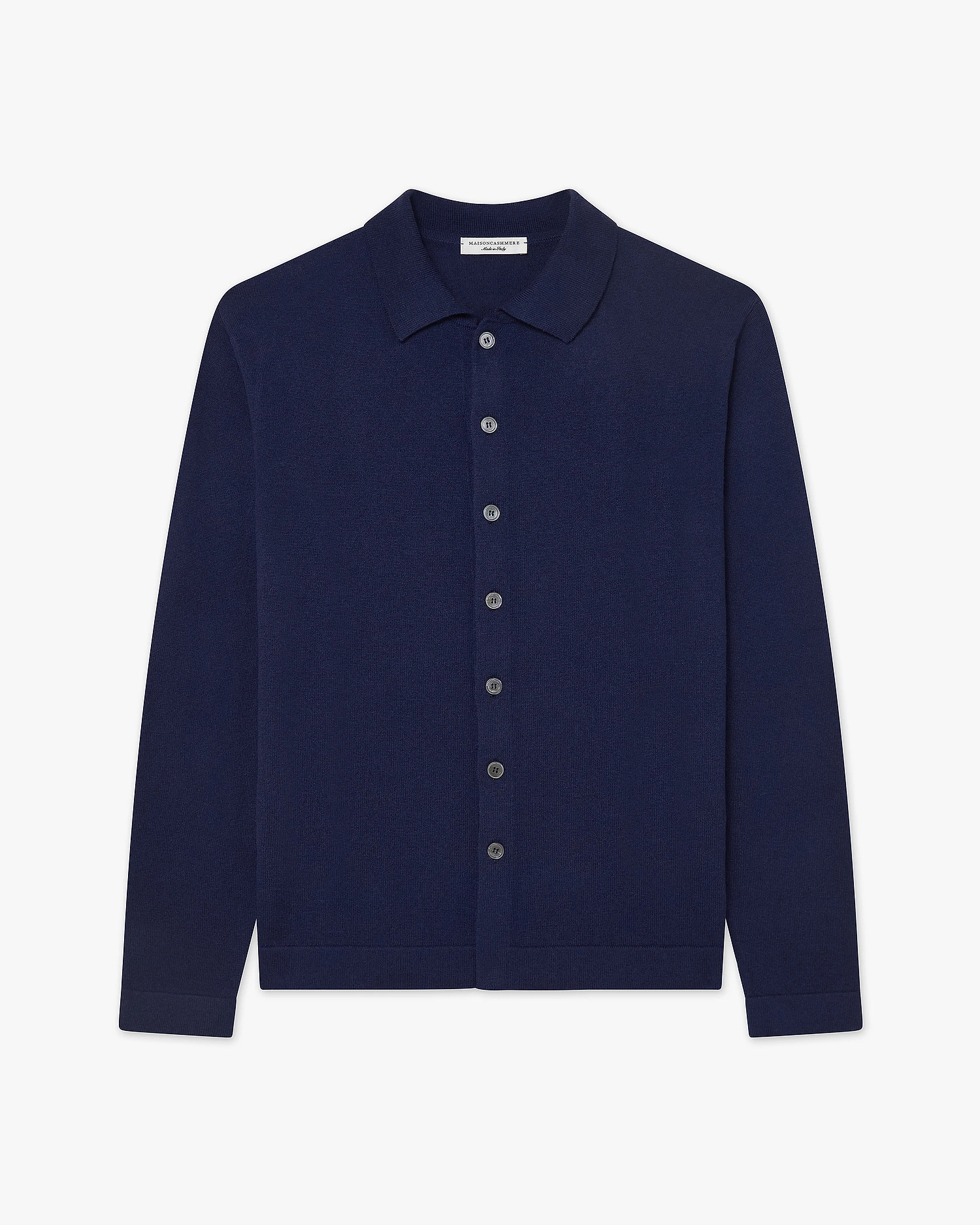 Men's Saxon Knit Shirt - Blue Merino