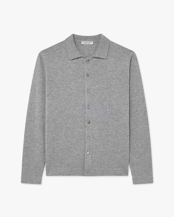 Men's Saxon Knit Shirt - Medium Grey