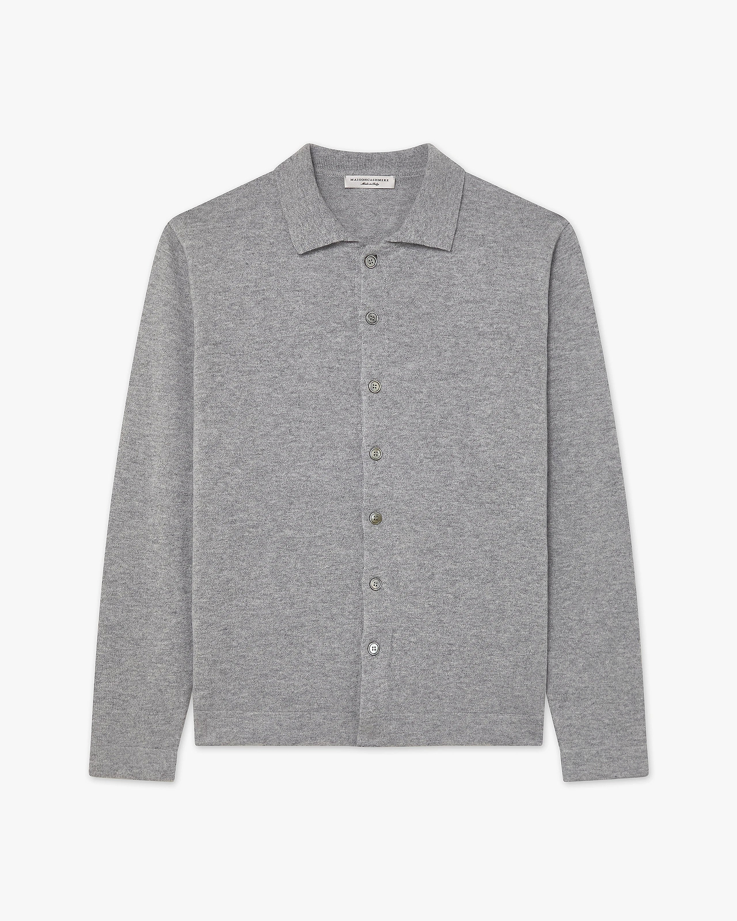 Men's Saxon Knit Shirt - Medium Grey Merino