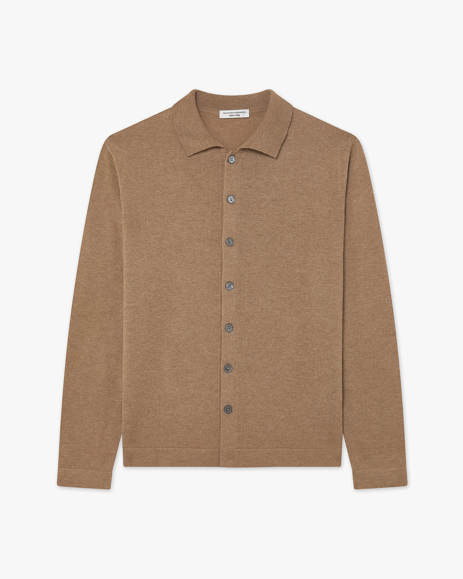 Men's Saxon Knit Shirt - Hazelnut Merino