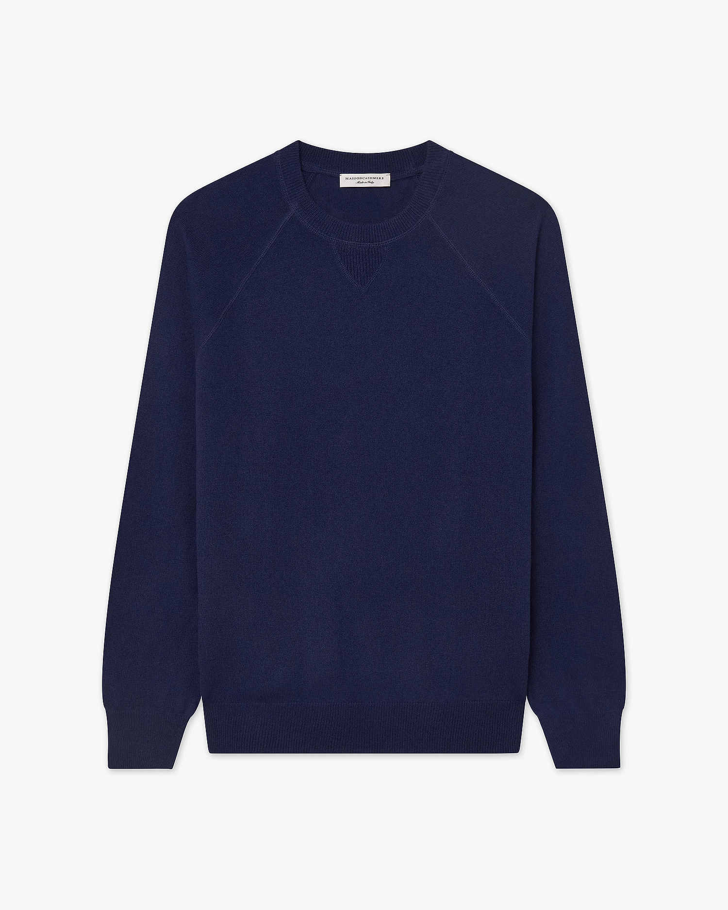 Men's Saxon Raglan Crew Neck Sweater - Blue Merino