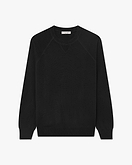 Men's Saxon Raglan Crew Neck Sweater - Black
