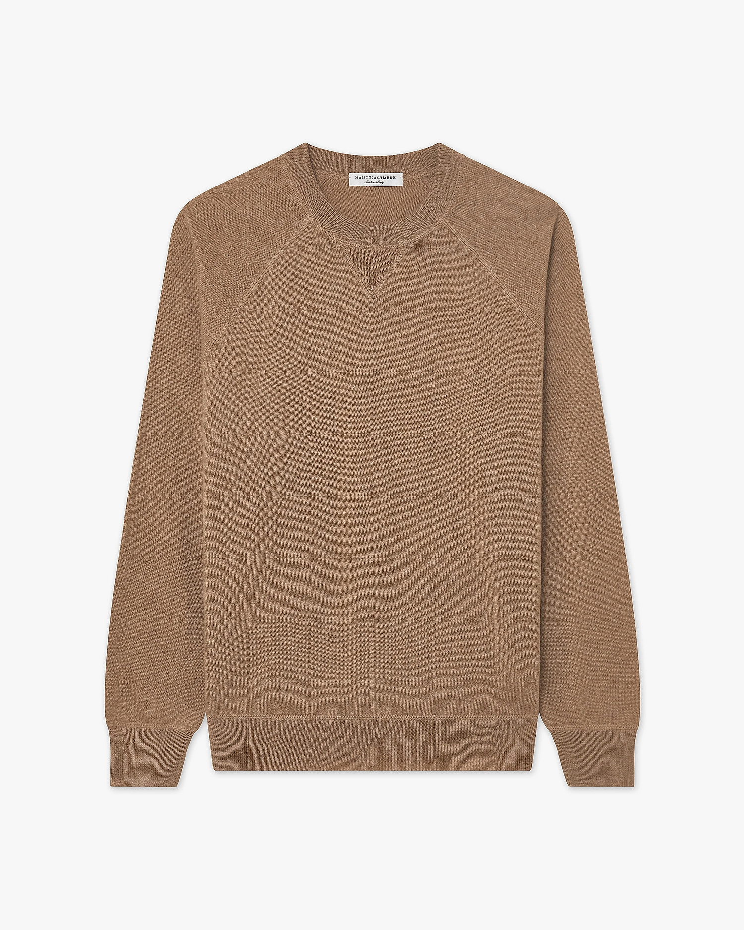 Men's Saxon Raglan Crew Neck Sweater - Hazelnut Merino