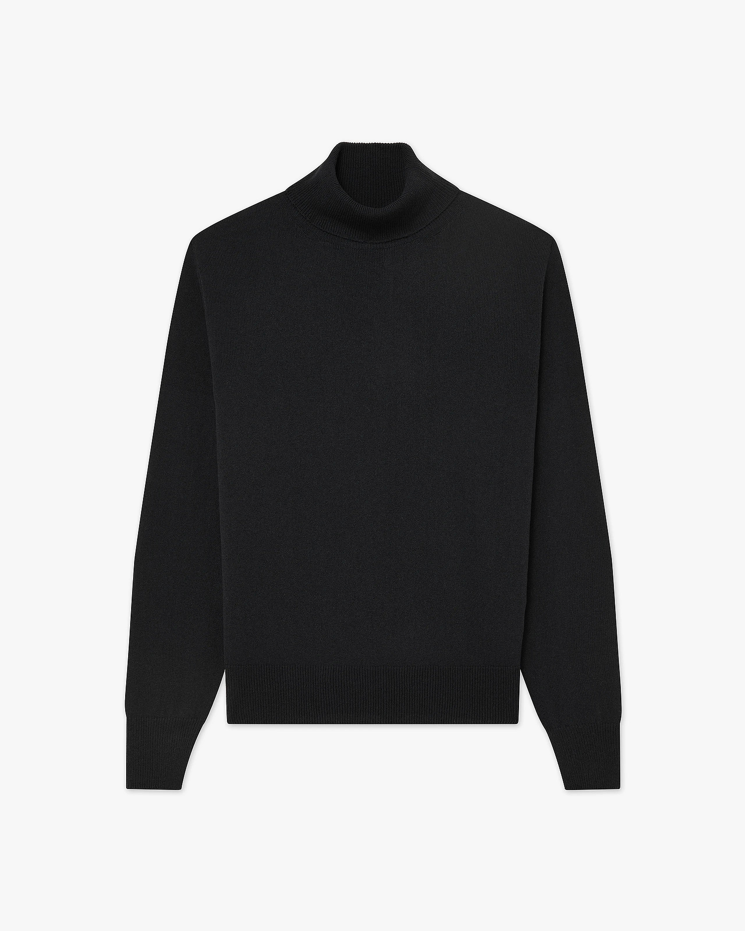 Men's Saxon Turtleneck Sweater - Black Merino