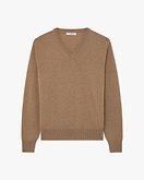 Saxon V-Ausschnittpullover Herren - Haselnuss