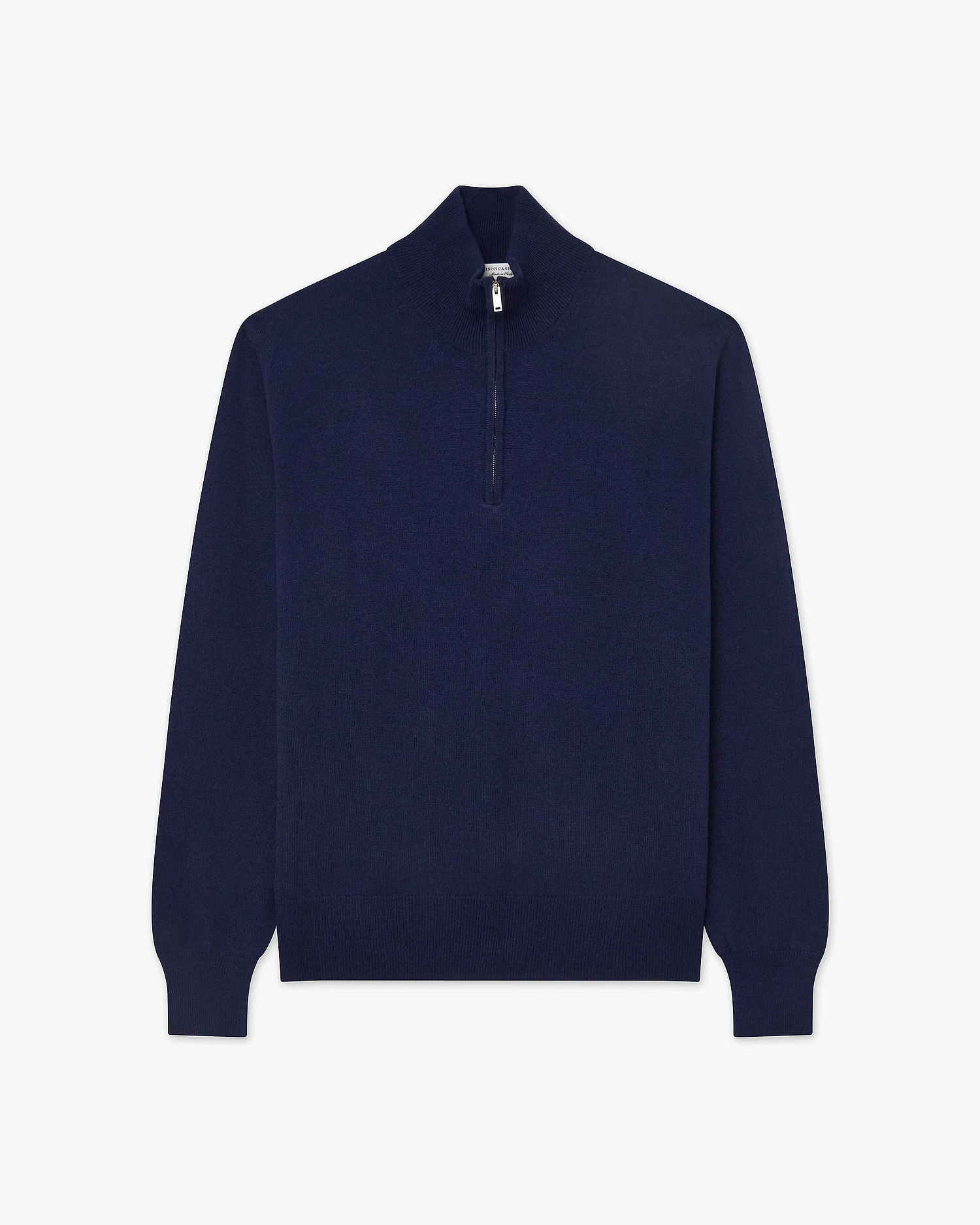 Men's Saxon Half-Zip Mock Neck - Blue Merino