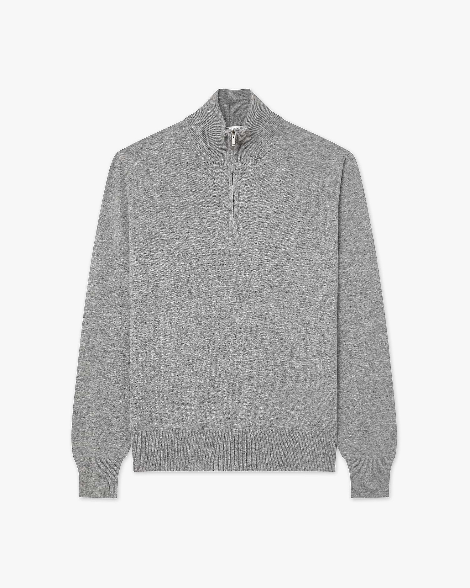 Men's Saxon Merino Quarter-Zip - Medium Grey | MaisonCashmere Men's Saxon Merino Quarter-Zip - Medium Grey | MaisonCashmere