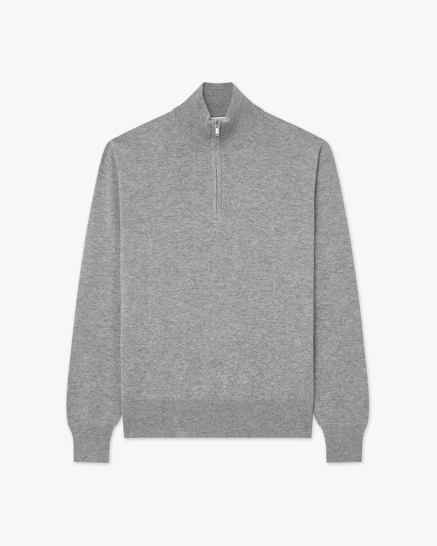 Men's Saxon Half-Zip Mock Neck - Medium Grey Merino