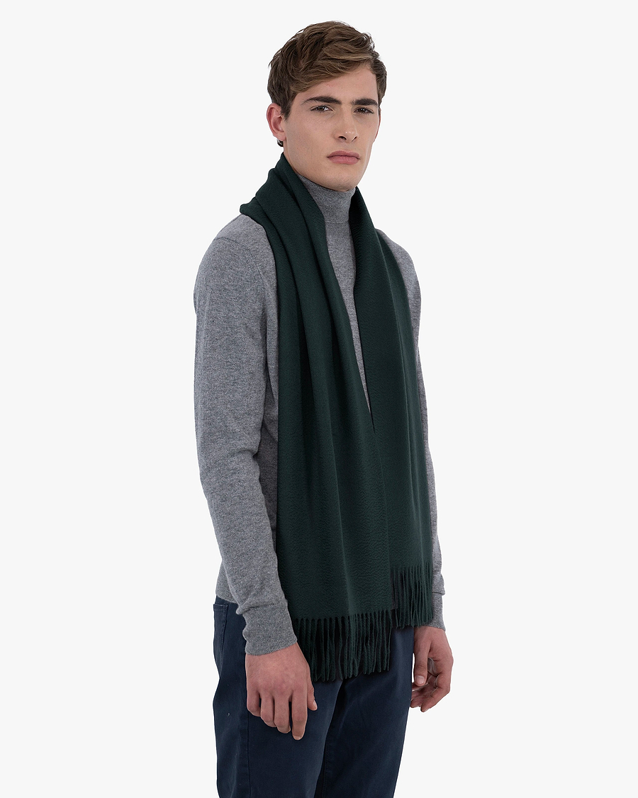 Men's Courmayeur Scarf - Green Cashmere