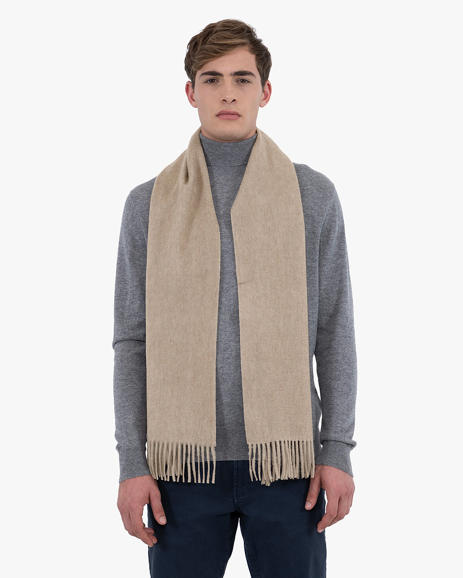 Men's Courmayeur Scarf - Camel Cashmere