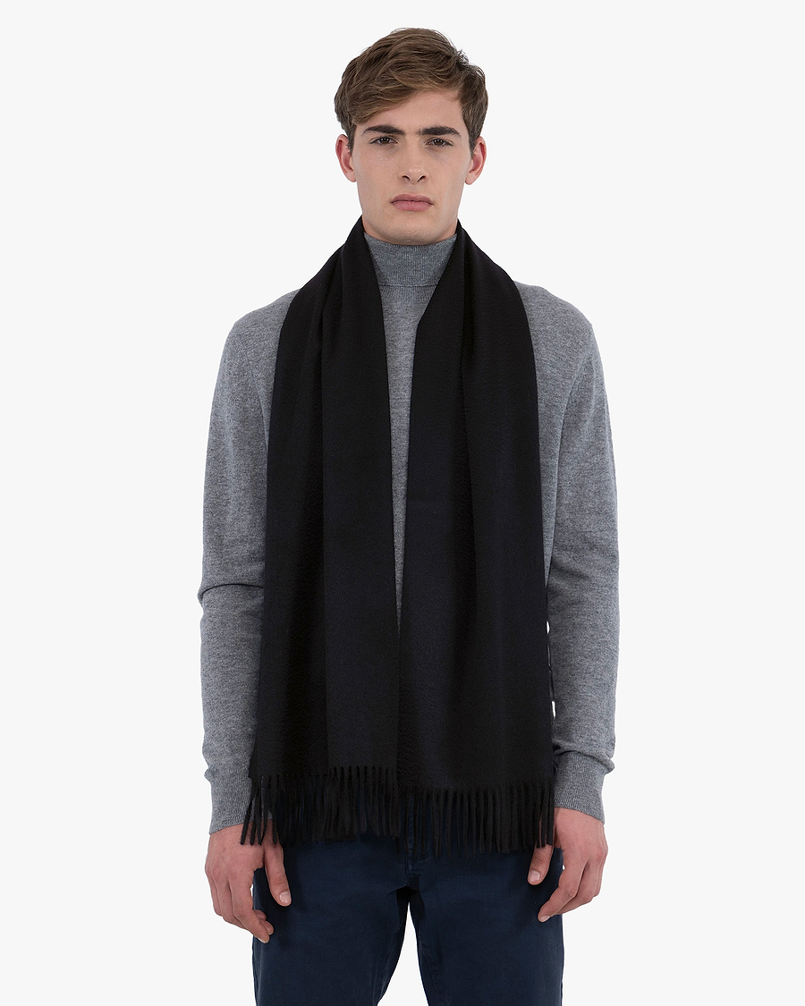 Men's Courmayeur Scarf - Black Cashmere