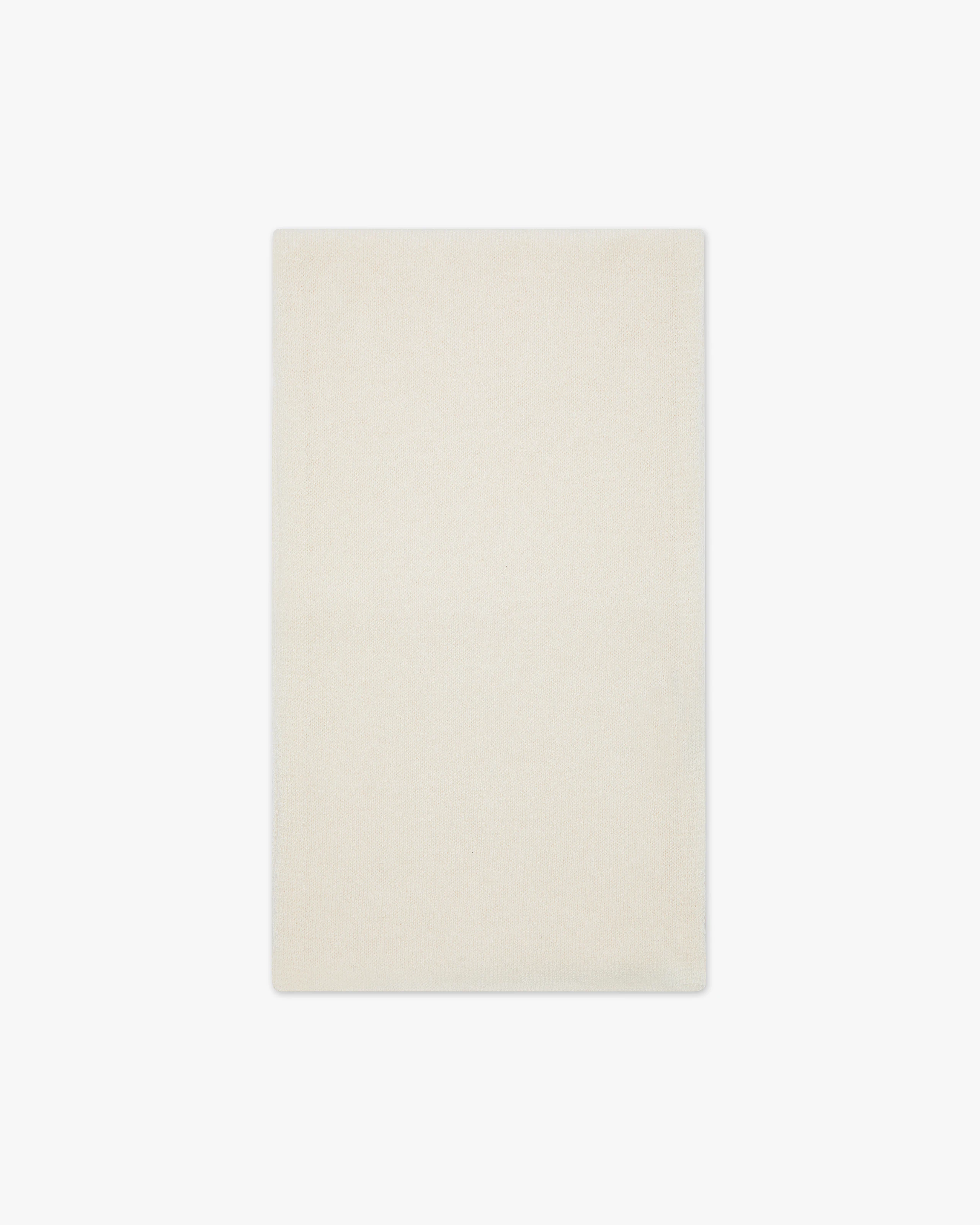 Men's Essential Scarf - White Cashmere