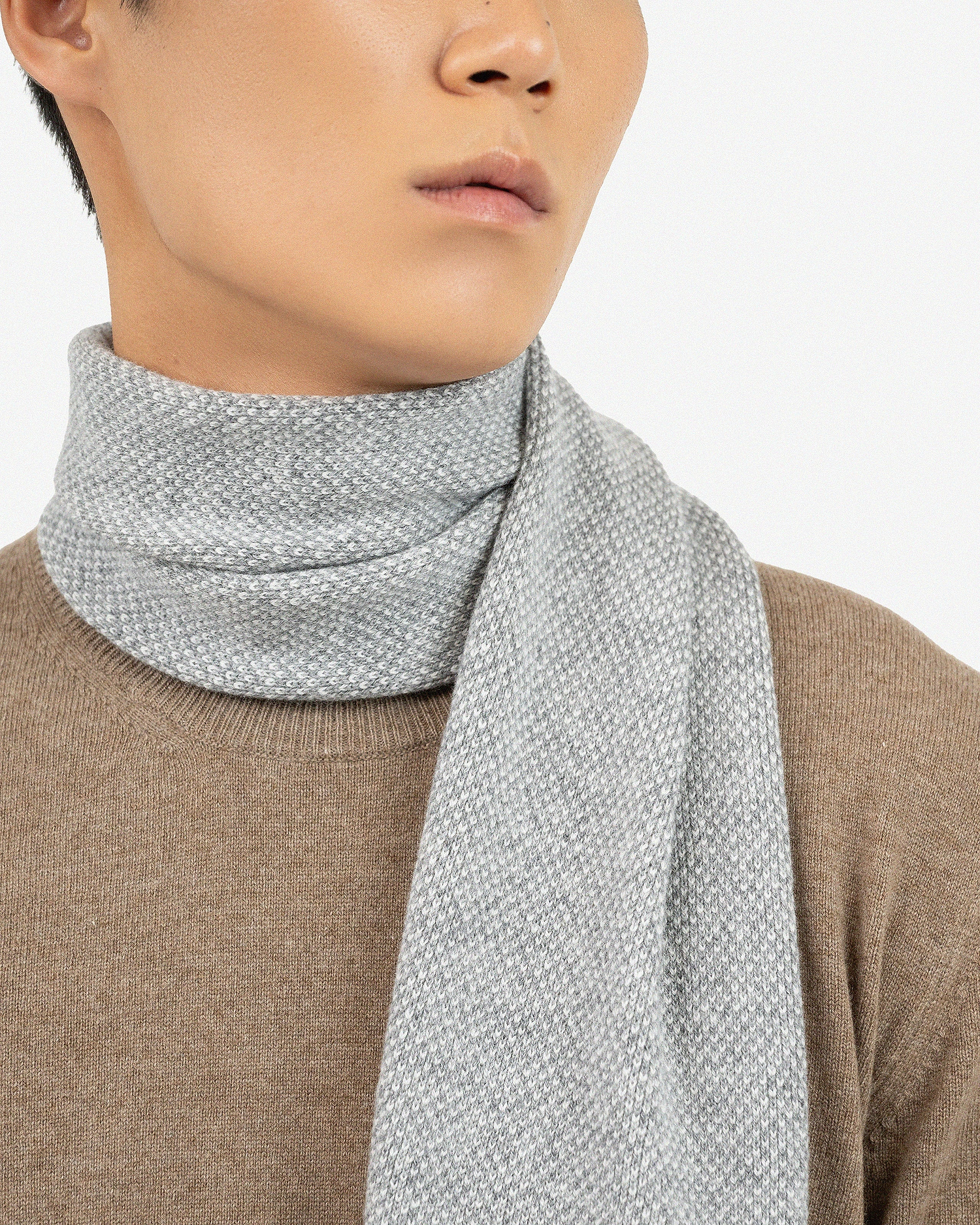 Men's San Carlo Scarf - Medium Grey Cashmere