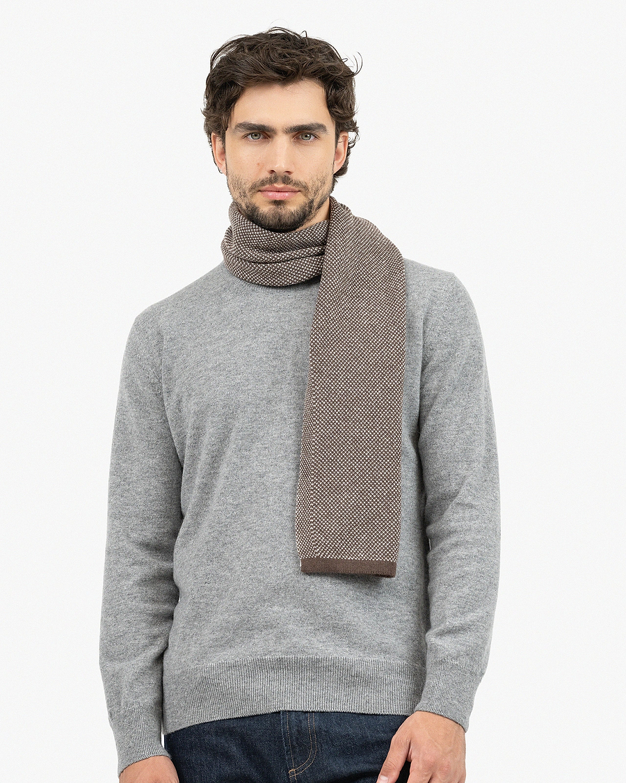 Men's San Carlo Scarf - Brown Cashmere