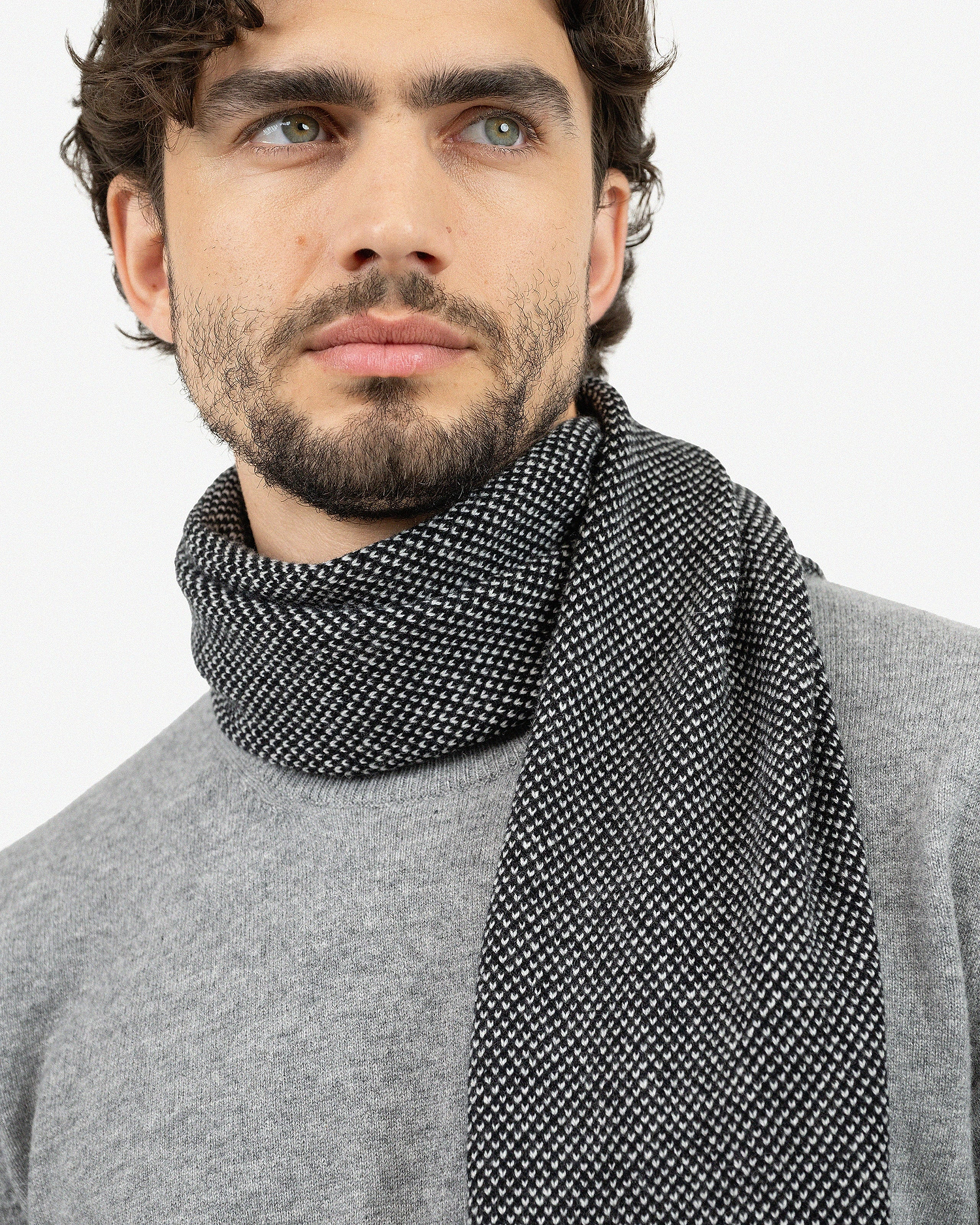 Men's San Carlo Scarf - Black Cashmere