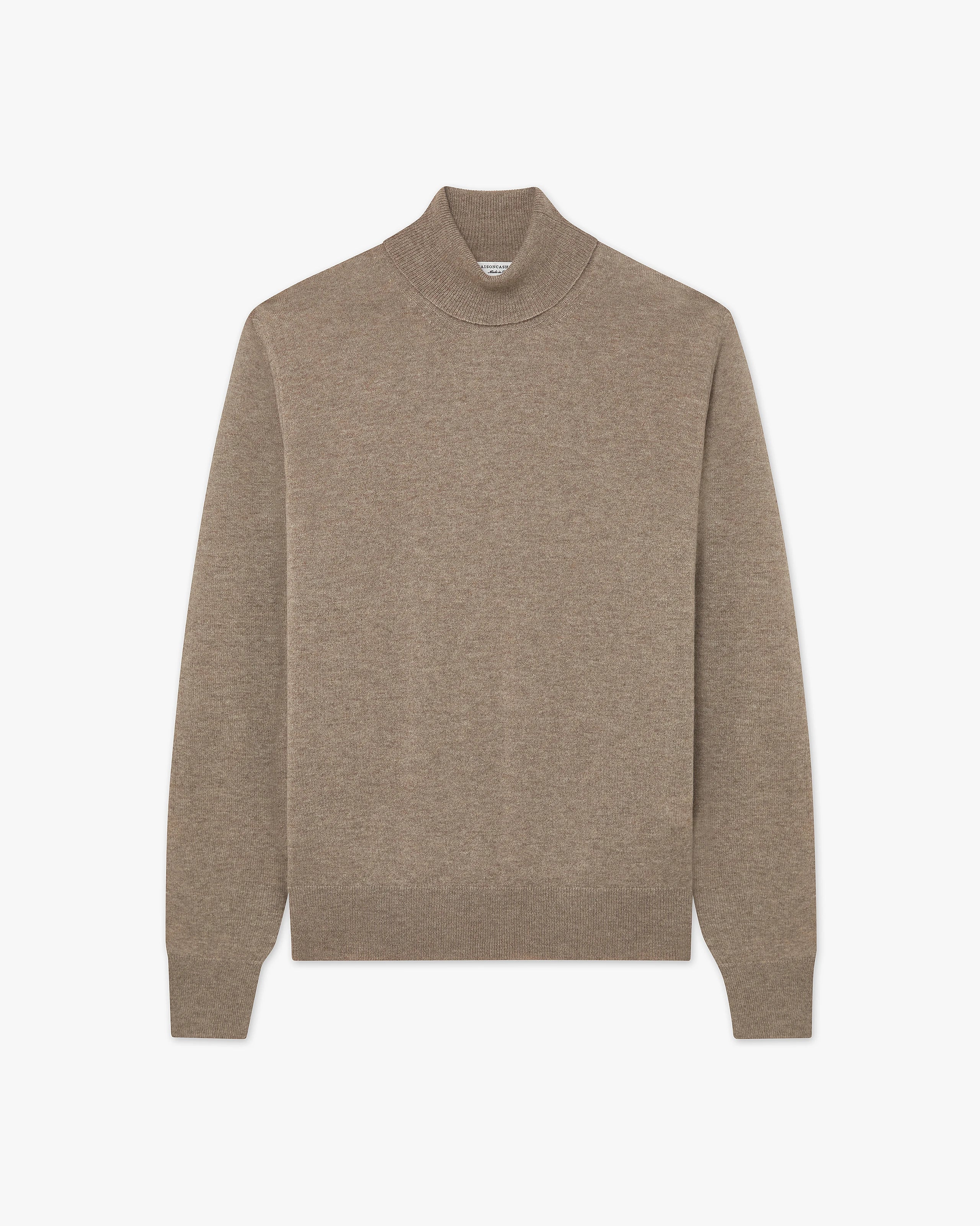 Men's Sevile Turtleneck Sweater - Taupe Cashmere