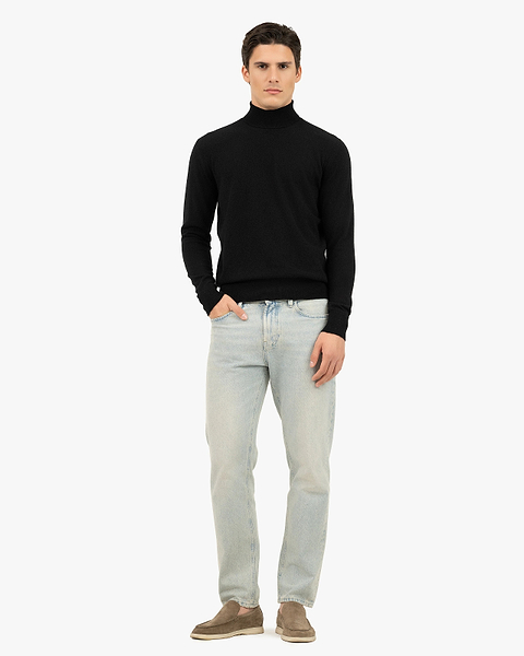 Men's Sevile Turtleneck Sweater - Black Cashmere