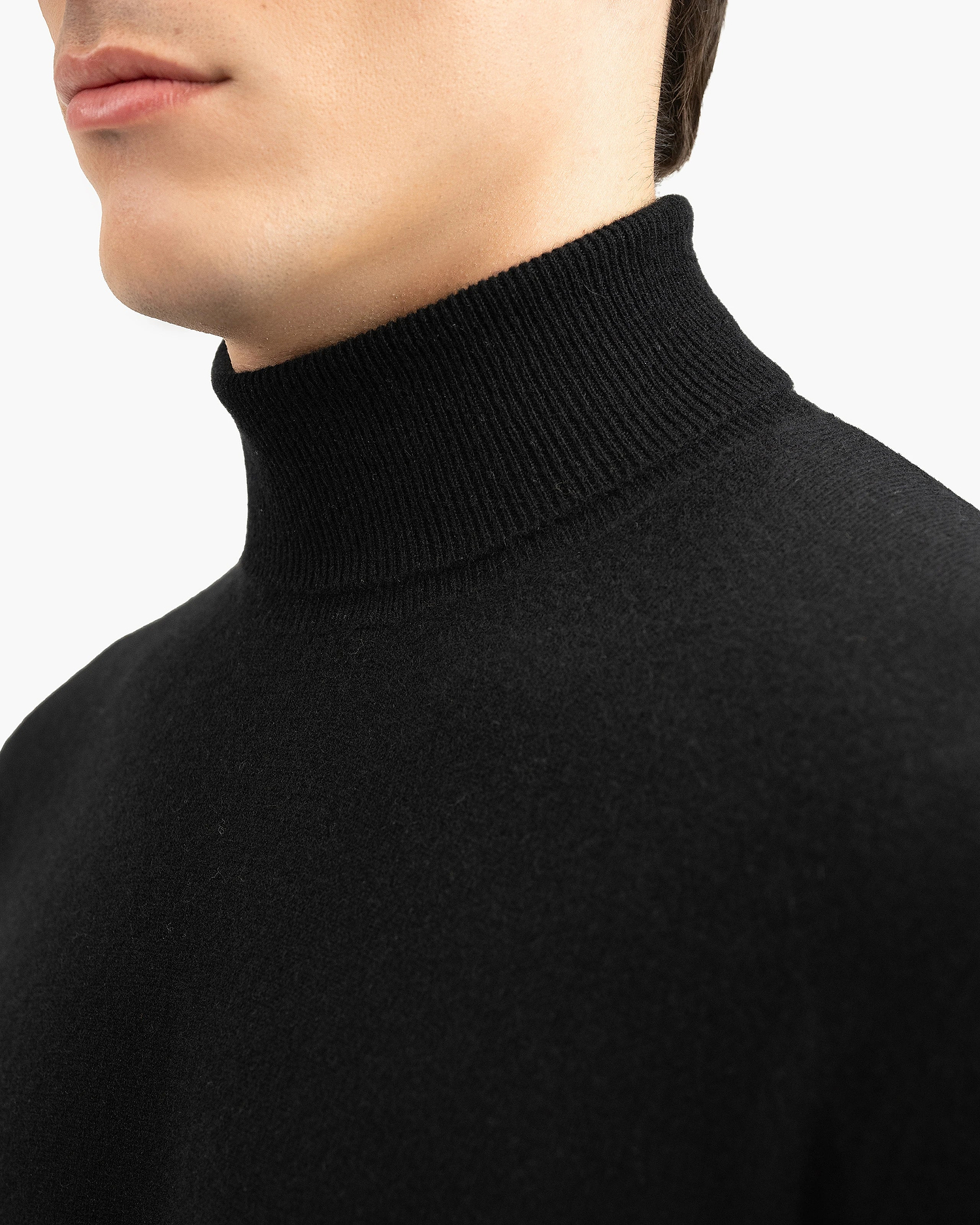 Men's Sevile Turtleneck Sweater - Black Cashmere