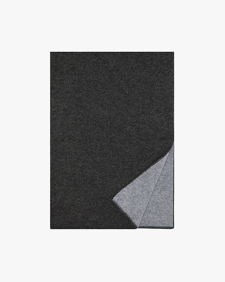 Men's Two-Tone Scarf - Charcoal Cashmere