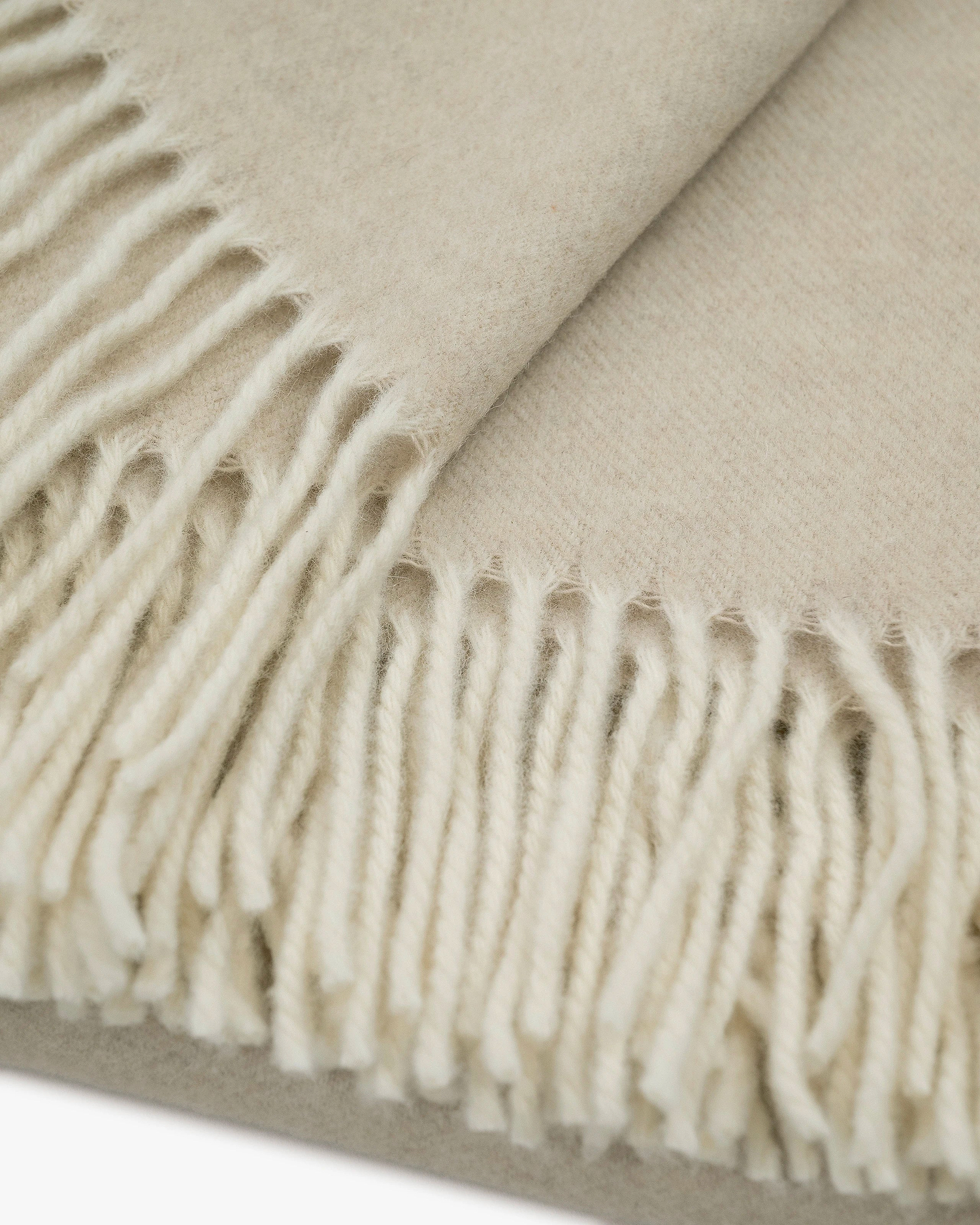 Merano Throw - White Merino / Cashmere