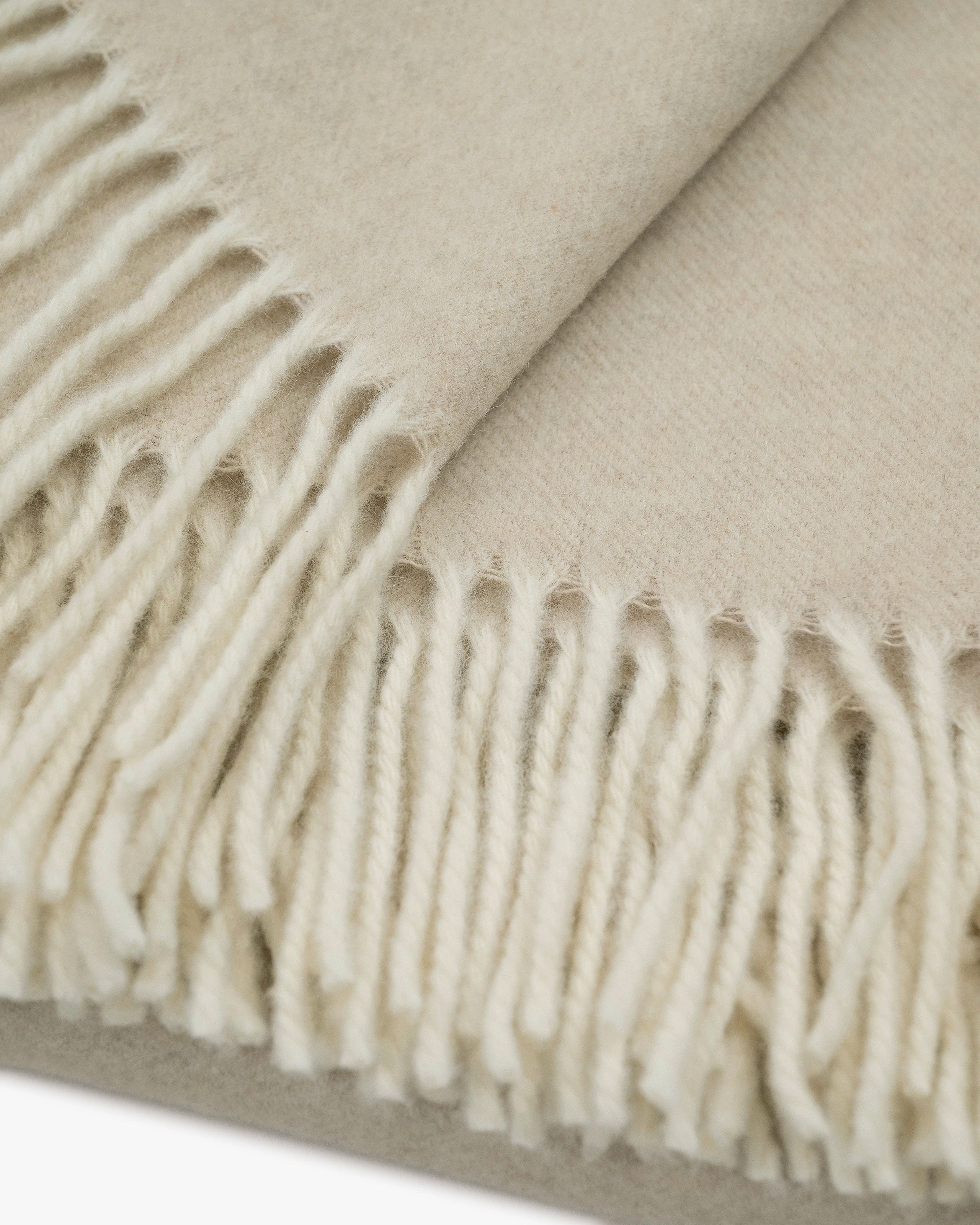 Merano Throw - White Merino / Cashmere