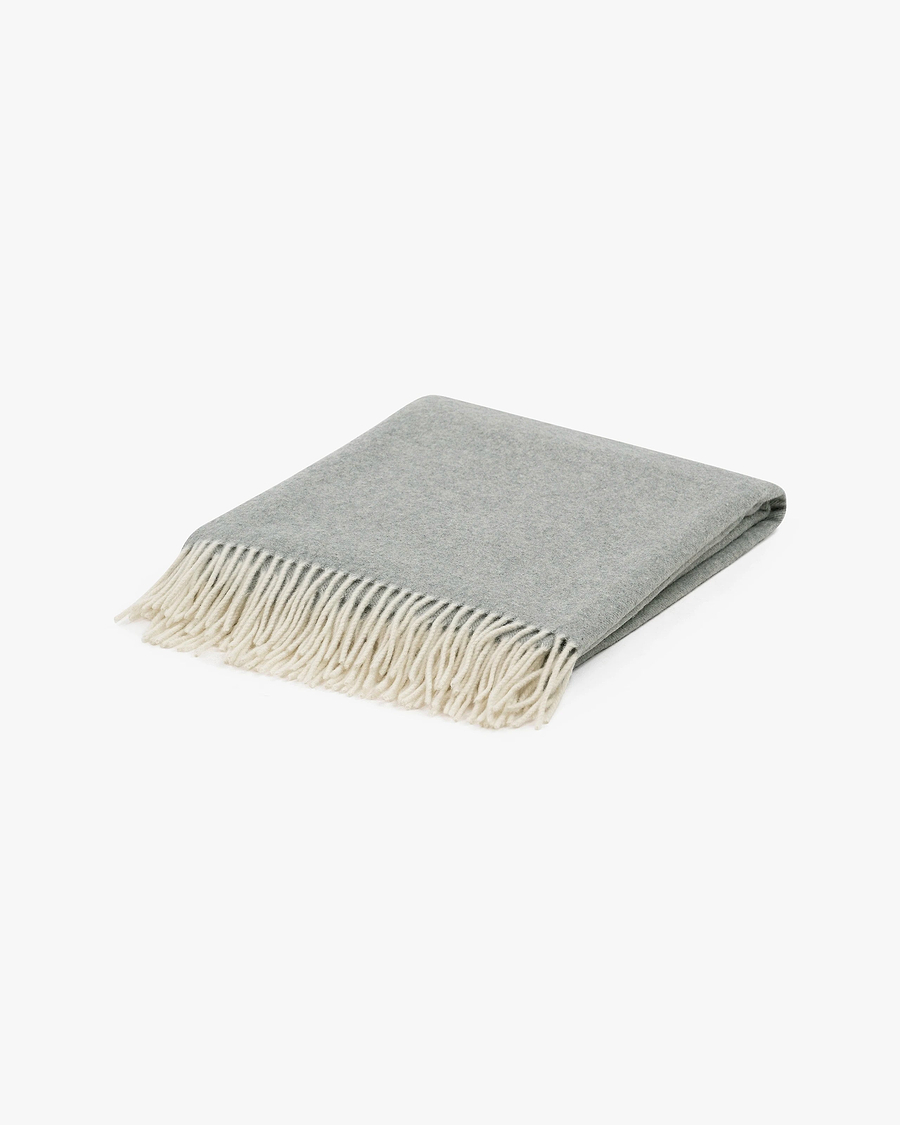 Merano Throw - Grey Merino / Cashmere