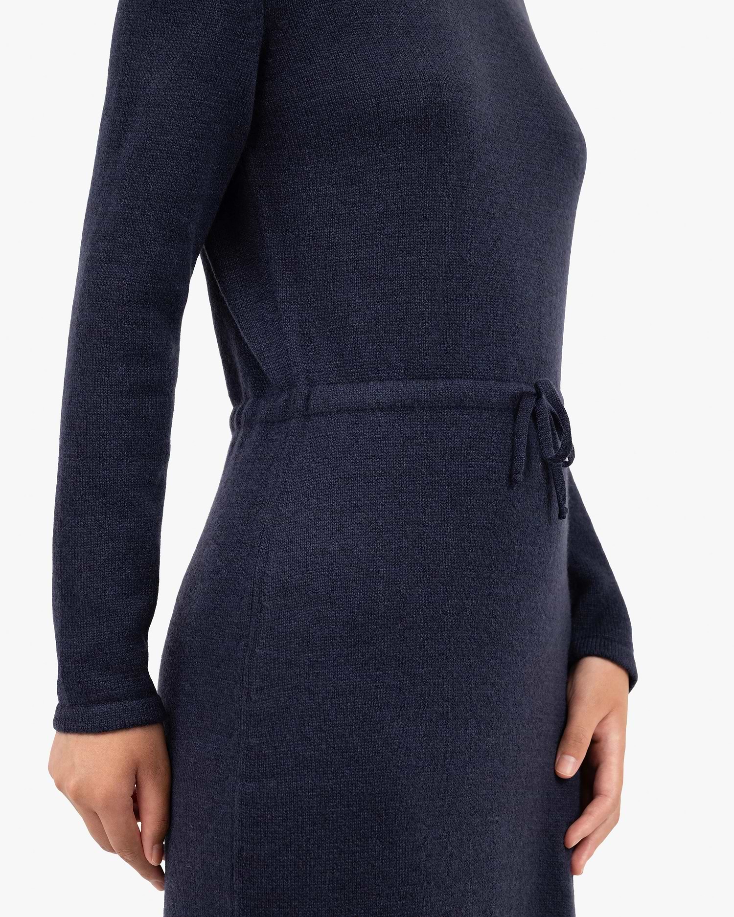 Siena Wool-Cashmere Midi Dress - Blue | MaisonCashmere Siena Wool-Cashmere Midi Dress - Blue | MaisonCashmere