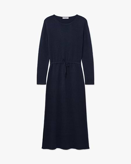 Siena Wool-Cashmere Midi Dress - Blue | MaisonCashmere Siena Wool-Cashmere Midi Dress - Blue | MaisonCashmere