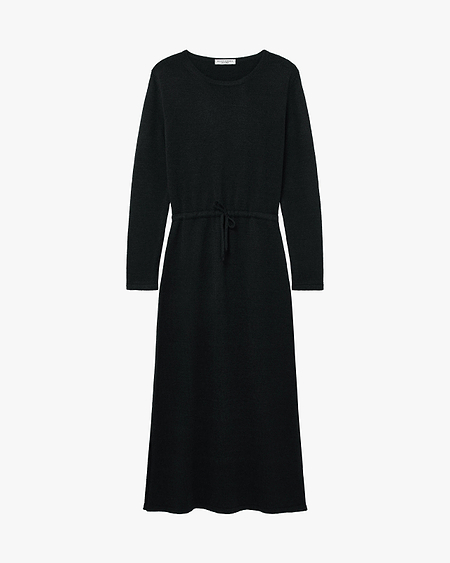 Siena Midi Dress - Black Merino / Cashmere