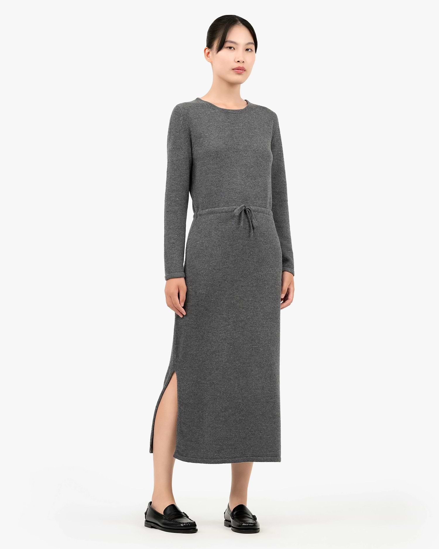 Siena Midi Dress - Medium Grey - Merino / Cashmere Siena Midi Dress - Medium Grey - Merino / Cashmere