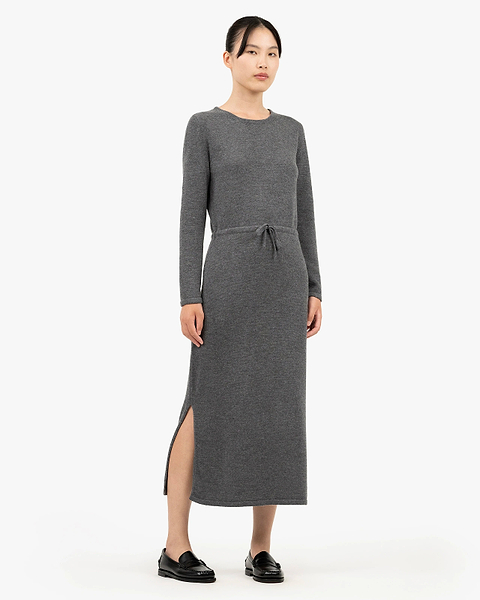 Siena Midi Dress - Medium Grey Merino / Cashmere
