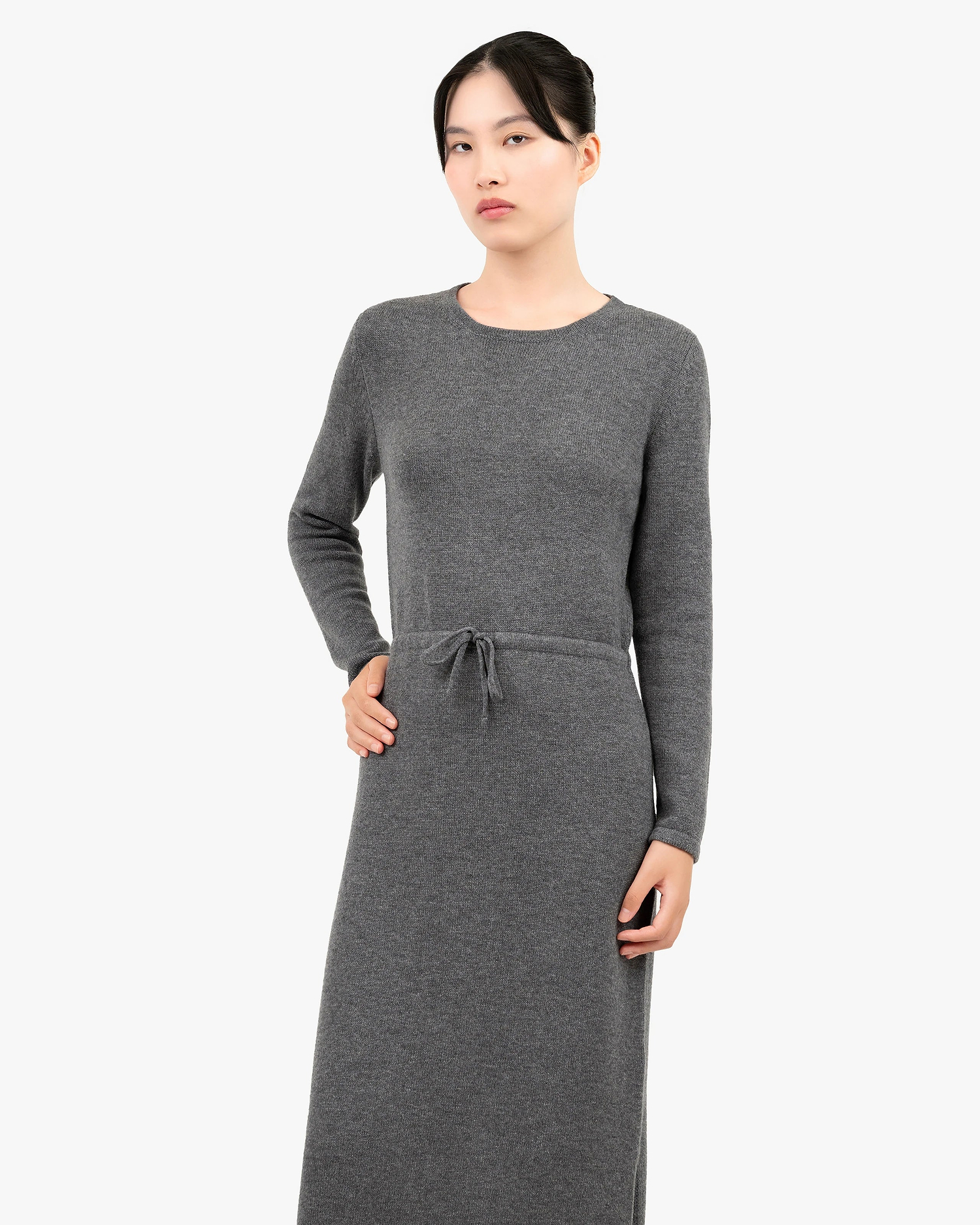 Siena Midi Dress - Medium Grey Merino / Cashmere