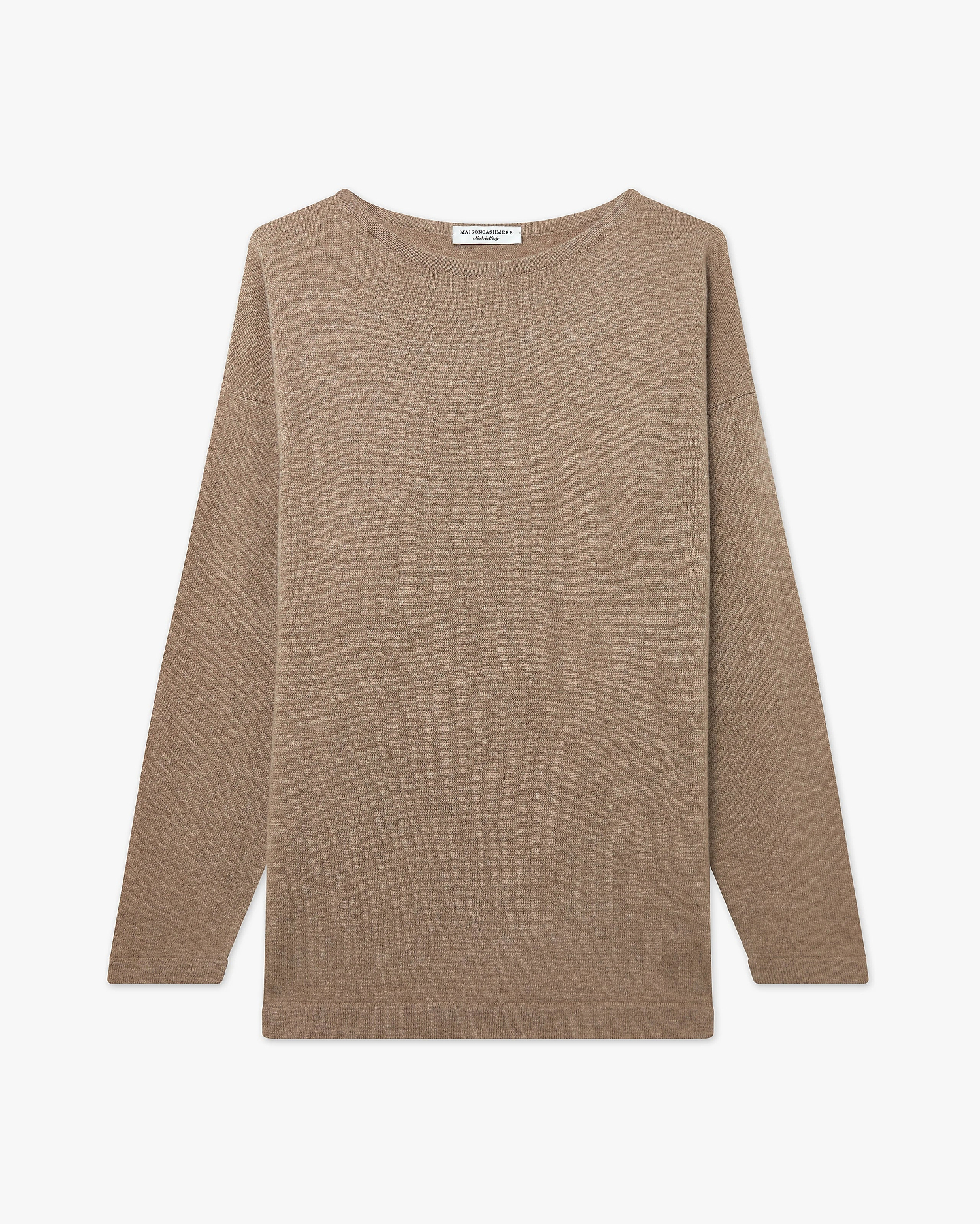 Mollis Boat Neck Sweater - Taupe Cashmere