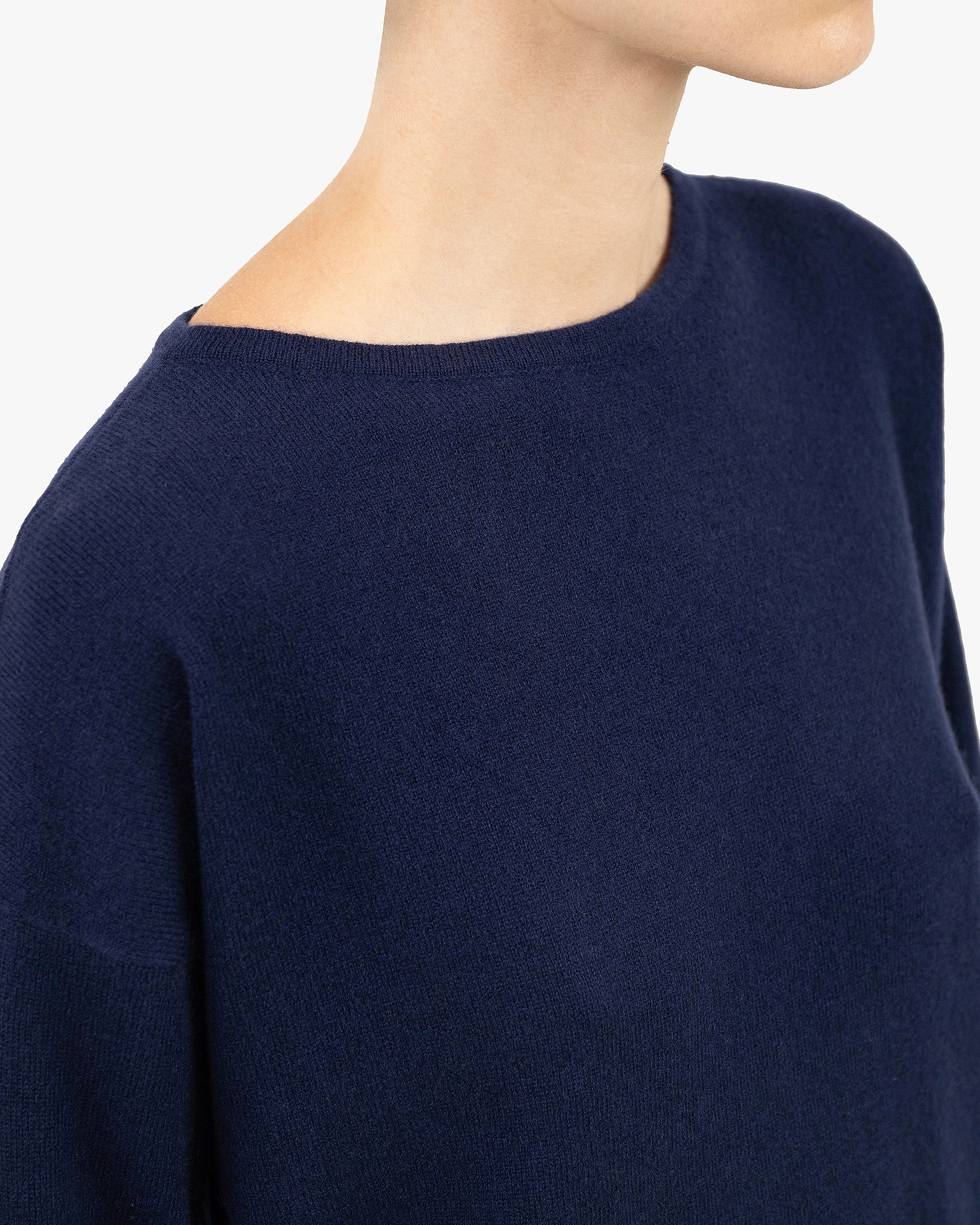 Mollis Boat Neck Sweater - Blue Cashmere